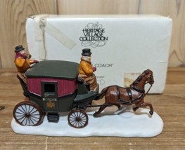 Dept 56 Heritage Village Collection &quot;Dover Coach&quot; Horse Driver Carriage #6590-0 - £11.18 GBP