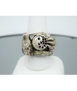 925 Sterling Silver Dragon Ring with Black and Clear Gem Stones 202201804 - $287.99