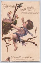 Victorian Trade Card Buckeye Lawn Mowers 1883 1884 1885 Price List - $9.51