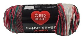 Red Heart Jumbo Super Saver Yarn - Mistletoe (Red, Green, &amp; White) - £6.37 GBP
