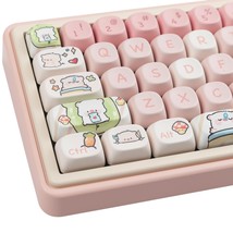 Pbt Keycaps For Mechanical Keyboard - 145 Keys Pink Pig Keycaps, Dye-Sublimation - £48.49 GBP