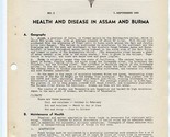Health &amp; Disease in Assam &amp; Burma 1943 Arctic Desert Tropic Information ... - $27.72