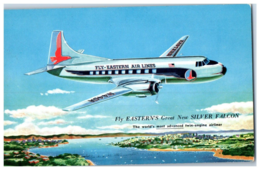 Eastern Airlines Silver Falcon by Glenn L Martin Company Airplane Postcard - £6.19 GBP
