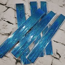 Hair Tinsel Blue Mermaid Shimmer 24” Foil Extensions Set Lot Of 6 Packages  - £7.81 GBP