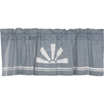 Windmill Window Valance in slate blue image 2