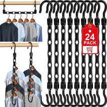 24 Pack Hangers Space Saving Magic Sturdy Closet Hangers Space Saver Closet Orga - £22.77 GBP