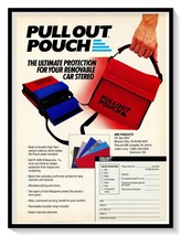 Pull Out Pouch Car Stereo Protection Ad Vintage 1990 Magazine Advertisement - $9.70