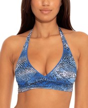 Becca Womens Untamed Reversible Halter Bikini Top,Blue Multi,Small - £65.39 GBP