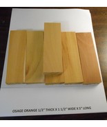6 Osage Orange KNIFE BLOCK,HANDEL SCALES. 1/2&quot; X 1 1/2&quot; X 5&quot; - $22.25 CAD