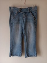 Abercrombie Vintage Denim Capri Jeans Children 12 Slim Distressed Pockets Faded - £11.84 GBP