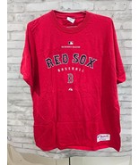 Vintage Majestic Boston Red Sox T-Shirt with Logo Crew Neck Heavy Cotton - $29.83 CAD