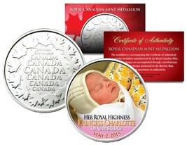 Her Royal Highness Princess Charlotte Of Cambridge Royal Canadian Mint Medallion - £6.76 GBP