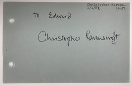 Christopher Ravenscroft Signed Autographed 4x6 Signature Page - £12.02 GBP