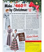 FASHION FROCKS - 1949 Vintage Print Ad - Christmas - Dresses - Pride of ... - $19.80 CAD