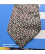 Hermès Paris 7452 HA 100% Silk Tie Green &amp; Red Pinwheel Geometric Patter... - $69.30