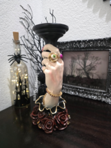 Halloween Hand Candle Holder Figurine Eyeball Ring Red Nails Resin Decor... - $926.53 MXN