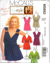 McCall&#39;s M5662 Misses XS to M Top, Tunic and Dress Uncut Sewing Pattern - £9.52 GBP