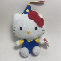 TY Beanie Babies Hello Kitty Sanrio Birthday Hat Stuffed Animal Plush 7.5 Inches - £10.61 GBP