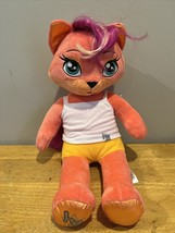 Build A Bear 19&quot; MISHA Honey Girl HG Pink Orange FOX Cat Plush - £9.85 GBP