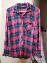 Vintage Gap pink and blue dress shirt women medium - £35.97 GBP