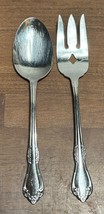 Oneida Wm Rogers Stainless Steel Serving Spoon and meat Fork Mansfield - $14.00