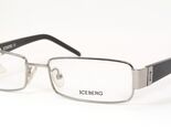 Iceberg IC05602 Plata/Negro Único Raro Gafas Ic 056 02 53-16-135 - $95.94
