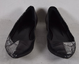 Yves Saint Laurent Womens Flat Snake Print Half Black Leather Ballet Flats 36 - £93.57 GBP