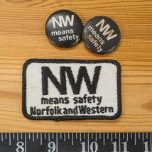 Vintage Norfolk and Western Railroad Patch &amp; Pin Lot hk - £20.54 GBP