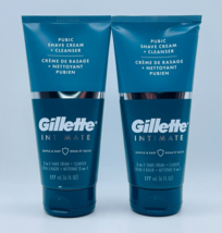 2x Gillette Intimate 2-in-1 Pubic Shave Cream + Cleanser 6 oz Each Free ... - £12.57 GBP
