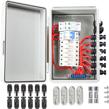 Solar Combiner Box with 6 String 15A Rated Current Fuse Surge Protective... - £140.69 GBP