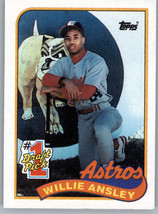 1989 Topps 607 Willie Ansley 1ST Draft Pick  Rookie Houston Astros - $1.99