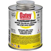 Oatey 31912 16 oz Flowguard Gold 1-Step Cement, CPVC Yellow - $40.13 CAD
