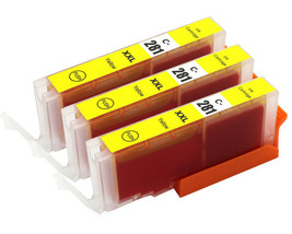 3Pk Yellow Cli-281Xxl Ink Tank +Chip Use For Canon Ts6120 Ts6220 Ts6320 Tr7520 - £28.27 GBP