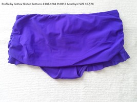  Profile by Gottex Skirted Bottoms E308-1P84 PURPLE Amethyst SZ 10-$78 NWT NWOT - £12.01 GBP+