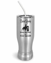 PixiDoodle Funny Cowboy Barrel Racing Insulated Coffee Mug Tumbler with Spill-Re - £27.17 GBP+