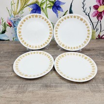 Corelle Butterfly Gold 8.5&quot; Salad Plates Lot of 4 Corning Vintage - £18.39 GBP