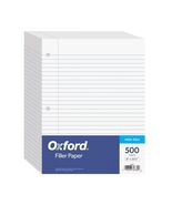 Oxford Wide Ruled Filler Paper 8x10.5in 3-Hole Punch 500 Sheets White - $23.17 CAD