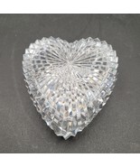 Beautiful Waterford Crystal Glass Heart Shape Lidded Trinket Box 3&quot; - £31.31 GBP