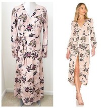 The Jetset Diaries Fluid Azalea Wrap Midi Dress‎ Pink Floral Size Small ... - $100.00