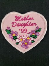 Vintage 1999 Girl Scouts Mother Daughter &#39;99 Patch 3&quot; NOS Pink Heart Flo... - £7.83 GBP
