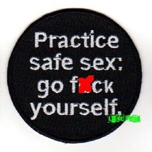 GO F YOURSELF BIKER PATCH outlaw biker rude crude humor sarcastic sayings - £4.86 GBP