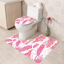 3Pcs/set Lilly Pulitzer 03 Bathroom Toliet Mat Set Anti Slip Bath Floor Carpet  - £26.69 GBP+