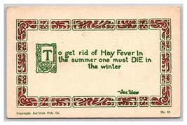 Comic Motto Get Ride of Summer Hay Fever One Must Die in WInter DB Postcard A16 - £3.05 GBP