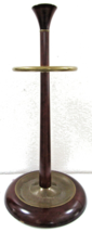 Vintage 1996 The Bombay Company Brass Wood Umbrella Stand Cane Holder - £53.93 GBP