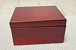 Vintage Wooden Rectangle Jewelry Box - $32.73