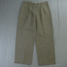 Murano 36 x 30 Khaki Torino 100% Linen Beach Wedding Mens Dress Pants - $24.99