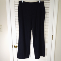 Lauren Ralph Lauren Wool Dress Pants Size 14 Black Lined High Rise Pockets - £25.06 GBP