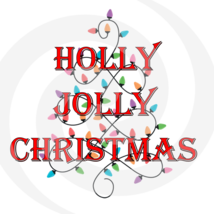 Holly Jolly Christmas Font 4smp-Digital ClipArt-Gift Tag-T shirt-Jewelry-Holiday - £0.97 GBP