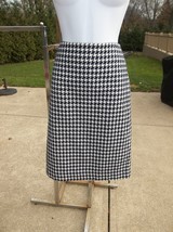 Nwot Talbots Navy&amp;White Houndstooth Skirt 6 - £21.59 GBP