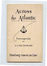 Hamburg American Line Across The Atlantic SS Deutschland List of Passengers 1930 - £37.52 GBP